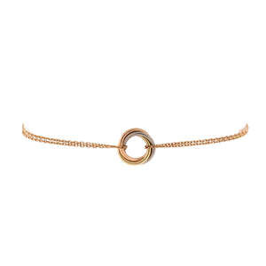 Cartier Trinity Chain Bracelet 18K Tricolor Gold